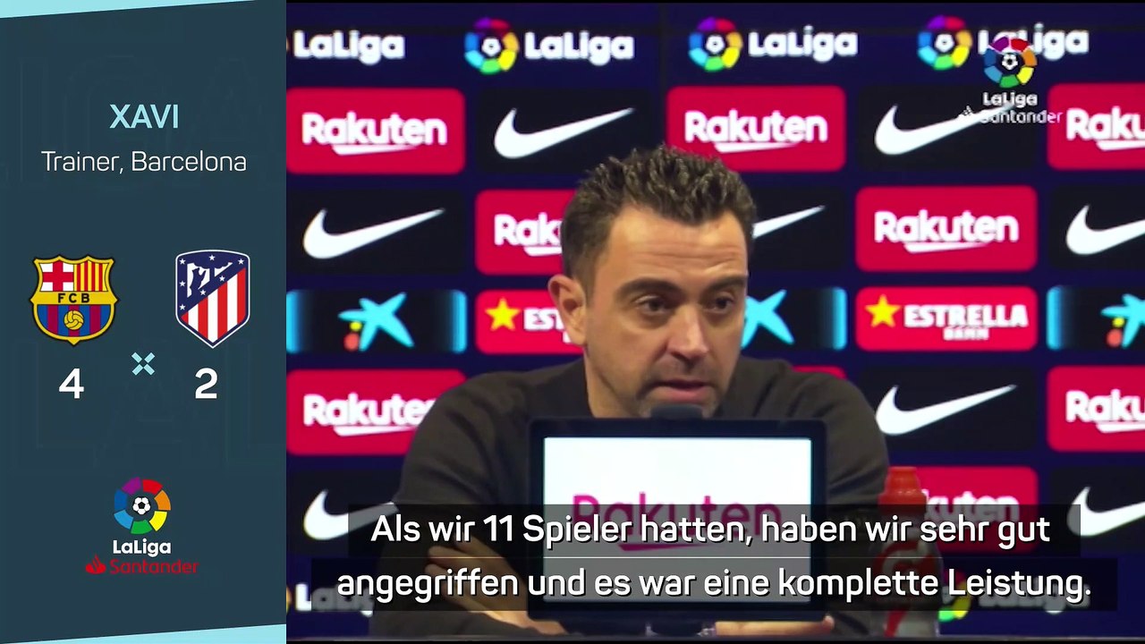 Xavi nach Sieg: 'Brillant bis Alves-Platzverweis'