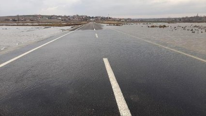 Taşan Ergene Nehri için 'sarı alarm', ekili alanlar sular altında