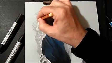 Drawing 3D Crater - How to Draw 3D Crater - Trick Art on Paper