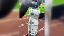 Mısır kalecisinin penaltı taktiği çare olamadı; su şişesine Senegalli futbolcuların istatistiklerini yazmış