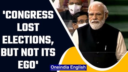 PM Modi's offensive against Congress: What Modi said in Parliament | OneIndia News