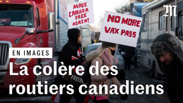 Les images d’Ottawa, paralysée par des dizaines de camionneurs canadiens anti-passe vaccinal