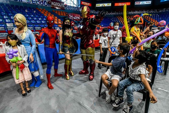 Party-themed COVID-19 vaccination of kids aged 5 to 11 in San Juan