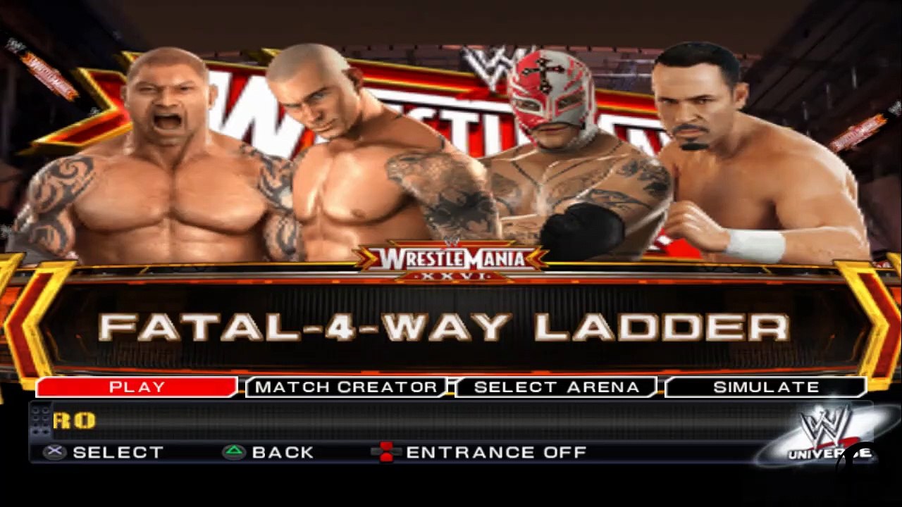 WWE SmackDown! vs. Raw 2011 Randy Orton vs Rey Mysterio vs Batista vs Chavo Guerrero