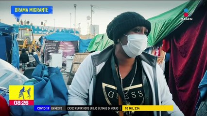 Reubican a migrantes del campamento "El Chaparral" en Tijuana, BC