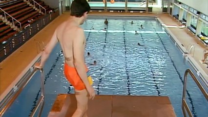 Funny mrbean swimming pool
