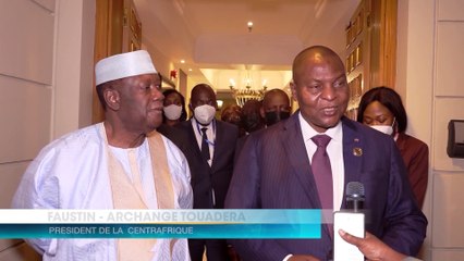 35è Sommet de l'UA : le président Ouattara a échangé avec son homologue centrafricain