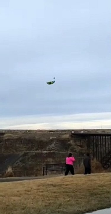 Paraglider Going Down