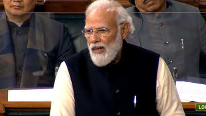 PM Modi quotes Nehru in Lok Sabha, slams Congress