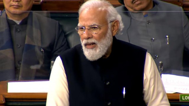 PM Modi quotes Nehru in Lok Sabha, slams Congress