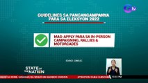 Campaign period para sa mga tumatakbo sa national positions, simula na bukas | SONA