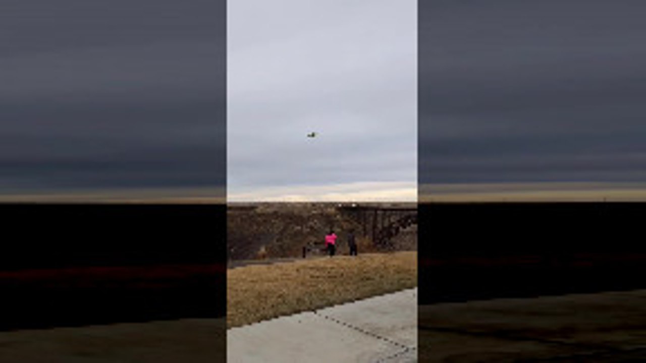 Paraglider Going Down