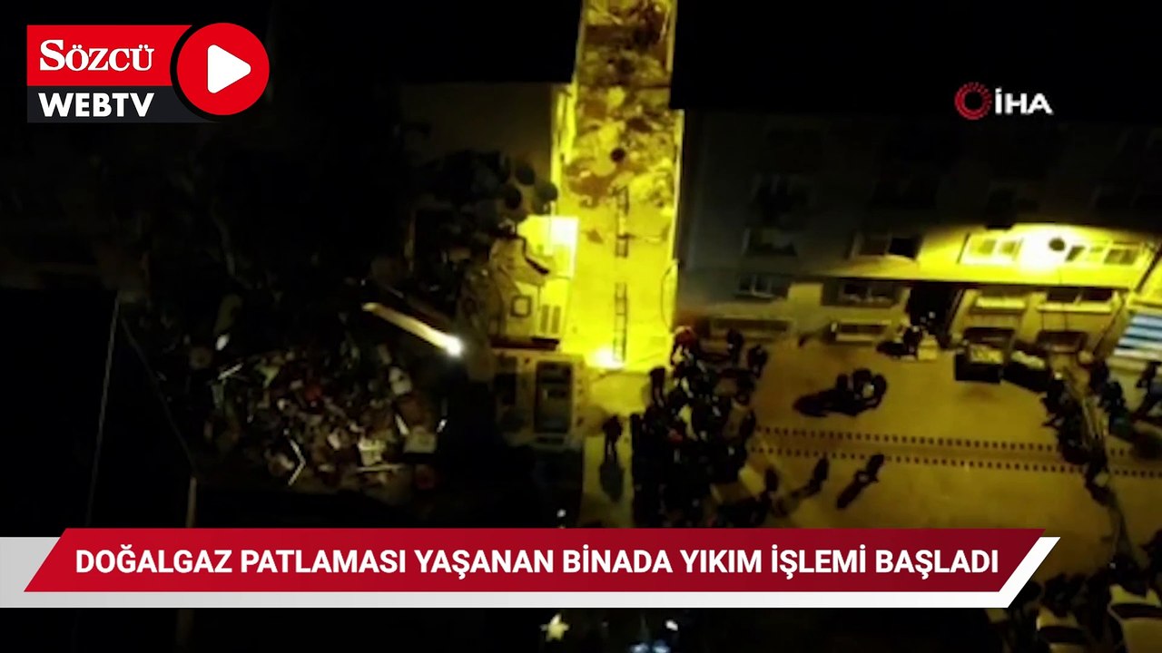 Üsküdar’da doğalgaz patlaması yaşanan binada yıkım işlemi başladı