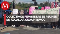 Se congregan colectivos feministas en alcaldía Cuauhtémoc