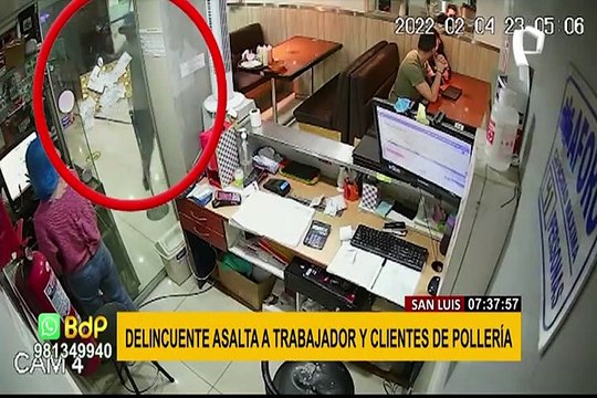 San Luis: en menos de un minuto asaltan pollería y se llevan toda la ganancia del día