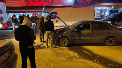 Son dakika haber | Seyir halindeki otomobilde yangın çıktı