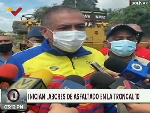 Bolívar | inician labores de asfaltado en la Troncal 10 desde Upata hasta el Puente Angostura