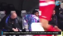 Marcelo rompió a llorar tras recibir una ovación del Bernabéu ante el Granada