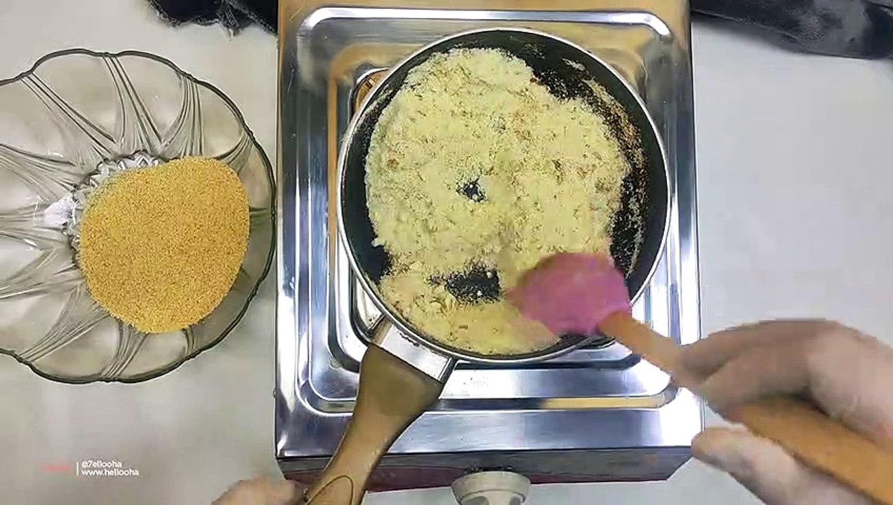 طريقة عمل حلى الحليب المحموس بالسميد