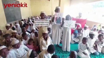 Afrikalı miniklerin Erdoğan çifti için duygulandıran duası!