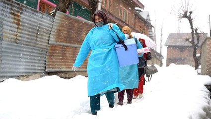 VIDEO: Health workers are risking their lives to vaccinate remote villages in Kashmir