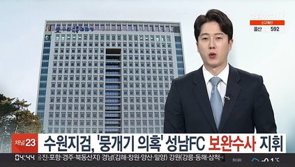 수원지검, '뭉개기 의혹' 성남FC 보완수사 지휘