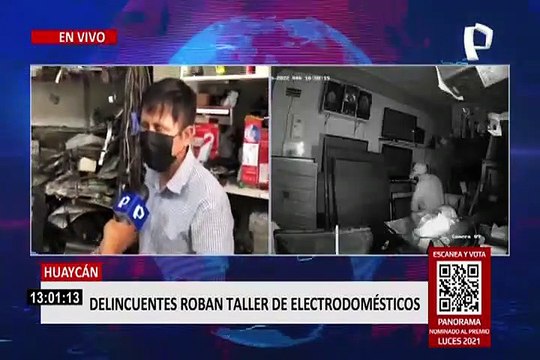 Huaycán: Delincuentes roban mil soles en taller de electrodomésticos