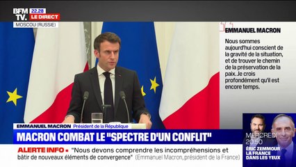 Emmanuel Macron: "La sécurité de notre continent, pour être maintenue, a besoin que nous ne reproduisions pas ici les erreurs du passé"