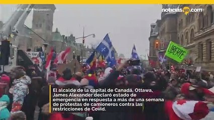 Скачать видео: Canadá declaró estado de emergencia en respuesta a más de una semana de protestas de camioneros