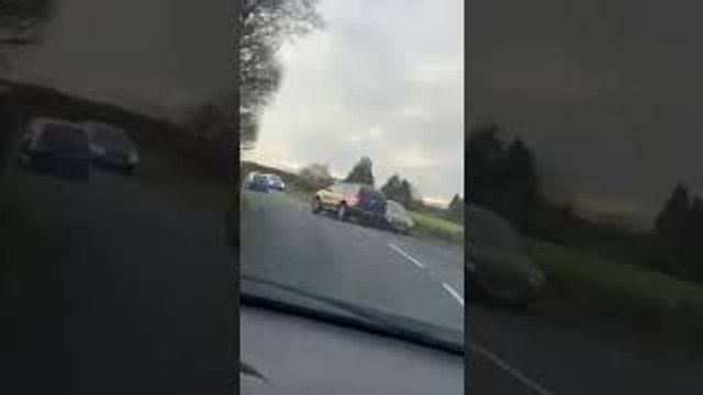 Bad Swerving Driver Causes Accident