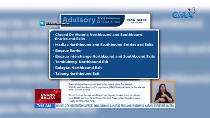 NLEX, may abiso sa mga motorista kaugnay ng trapiko sa lugar | UB