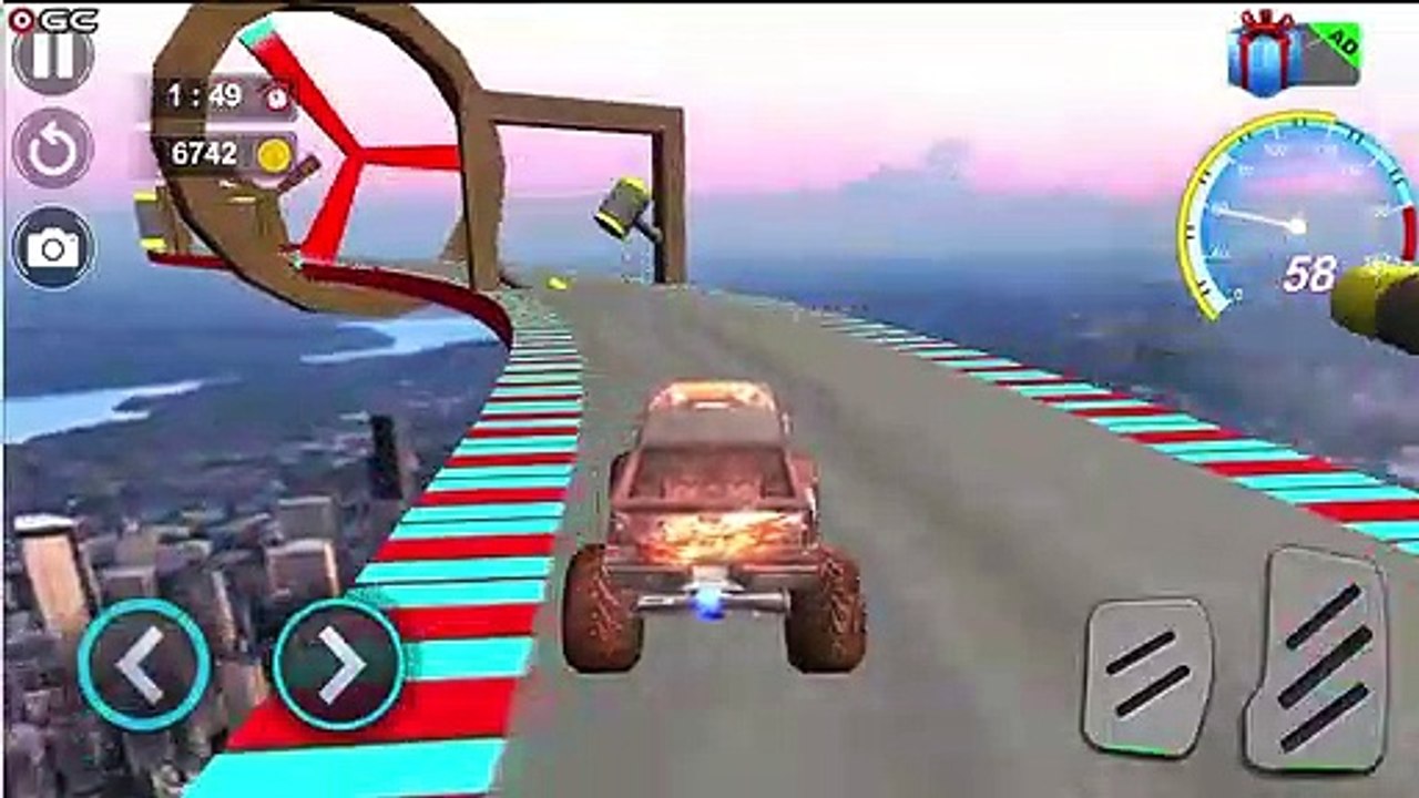 Mega Stunt Race Smash Car Game / 3D Impossible Stunts Car / Android GamePlay #2