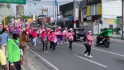 Robredo supporters hold caravan in Lacson hometown