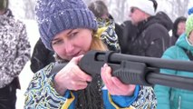 Ukrainians train in self-defence in face of Russian threat as Western leaders try to defuse crisis