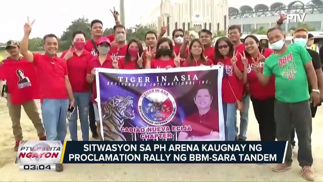 #PTVBalitaNgayon | Sitwasyon sa PH Arena kaugnay ng proclamation rally ng BBM-Sara tandem