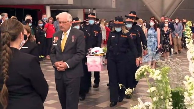 Hundreds gather in Adelaide for volunteer firefighter's funeral