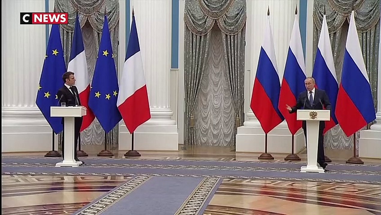 Quand un journaliste de CNEWS demande à Vladimir Poutine s'il va envahir l'Ukraine