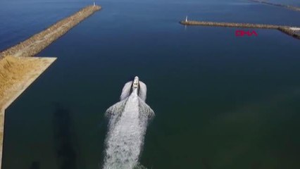 YERLİ ÜRETİM KB-5 BOTU, YUNANİSTAN SINIRI ENEZ'DE GÖREVE BAŞLADI