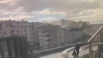 Üsküdar’da 5 katlı binadaki patlama anı kamerada