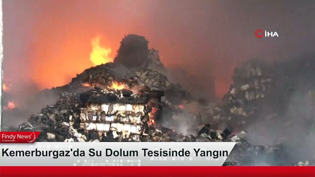 Kemerburgaz'da Su Dolum Tesisinde Yangın