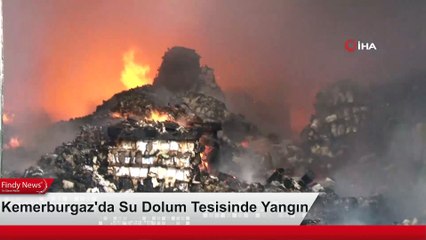 Kemerburgaz'da Su Dolum Tesisinde Yangın