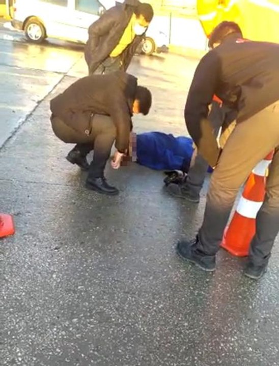 Araç muayene istasyonunda feci kaza