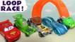 Cars 3 Lightning McQueen Toys Loop Challenge Funlings Race versus Hot Wheels Cars in this Family Friendly Full Episode Stop Motion Toy Trains 4U Video for Kids