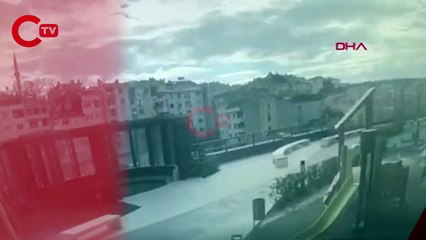 Üsküdar'da 5 katlı binadaki patlama anı kamerada