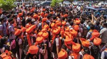 Mega hijab vs saffron faceoff on camera in Karnataka