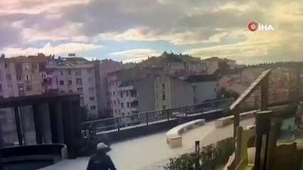 5 katlı binadaki patlama anı kamerada