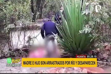 Huanta: mujer y menor de dos años mueren ahogados tras volcadura de mototaxi