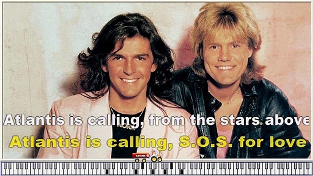 Modern Talking - Atlantis Is Calling  (S.O.S. for Love)  - Karaoke Instrumental Version with virtual piano & lyrics video