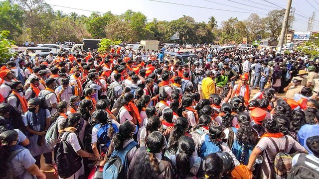 Hijab Ban: 'We Want equality', students wearing saffron said