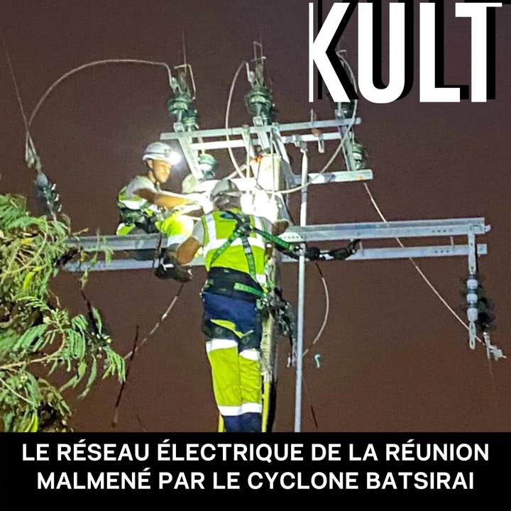 Le réseau électrique de La Réunion malmené par le cyclone Batsirai